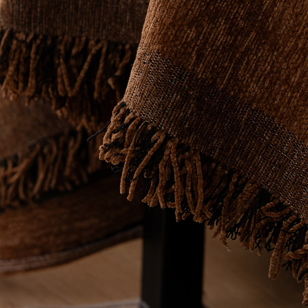 Housse de canapé en chenille géométrique tribale