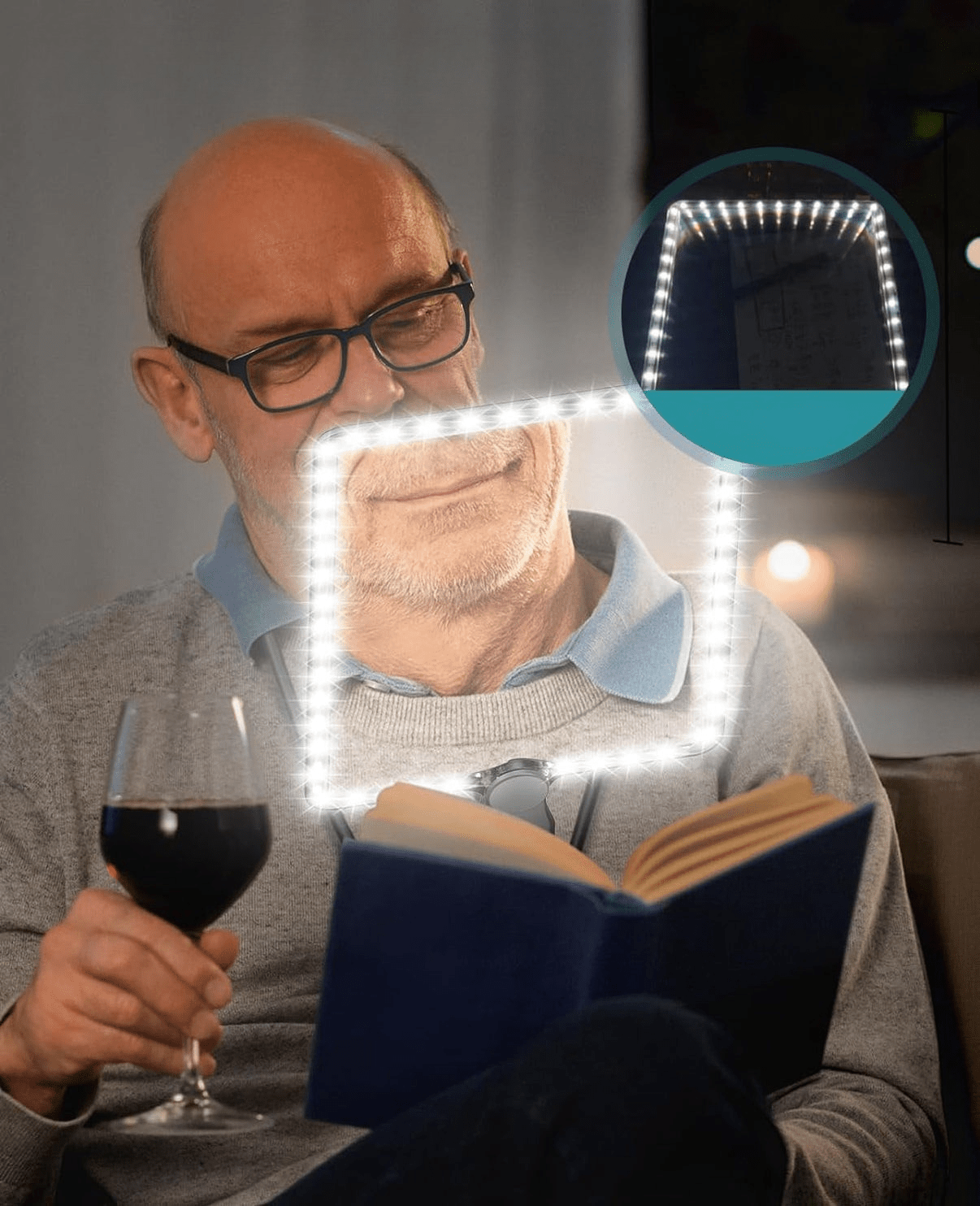 Loupe Mains Libres avec LED – Grossissement 5X, Support Flexible, USB