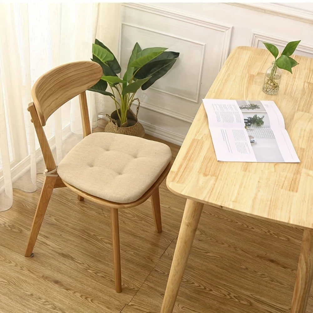 Galette de chaise touffetée Velarre – Anthracite Mist