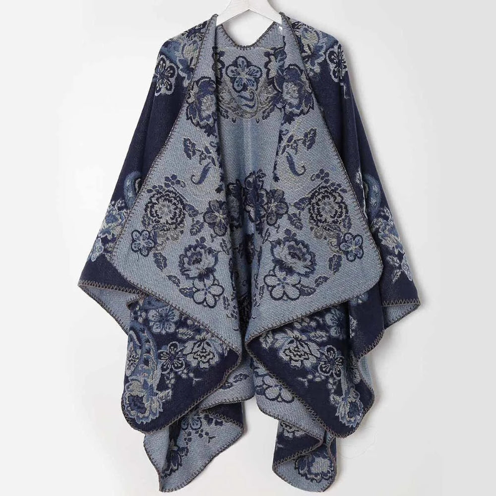 Poncho vintage acrylique Velouria