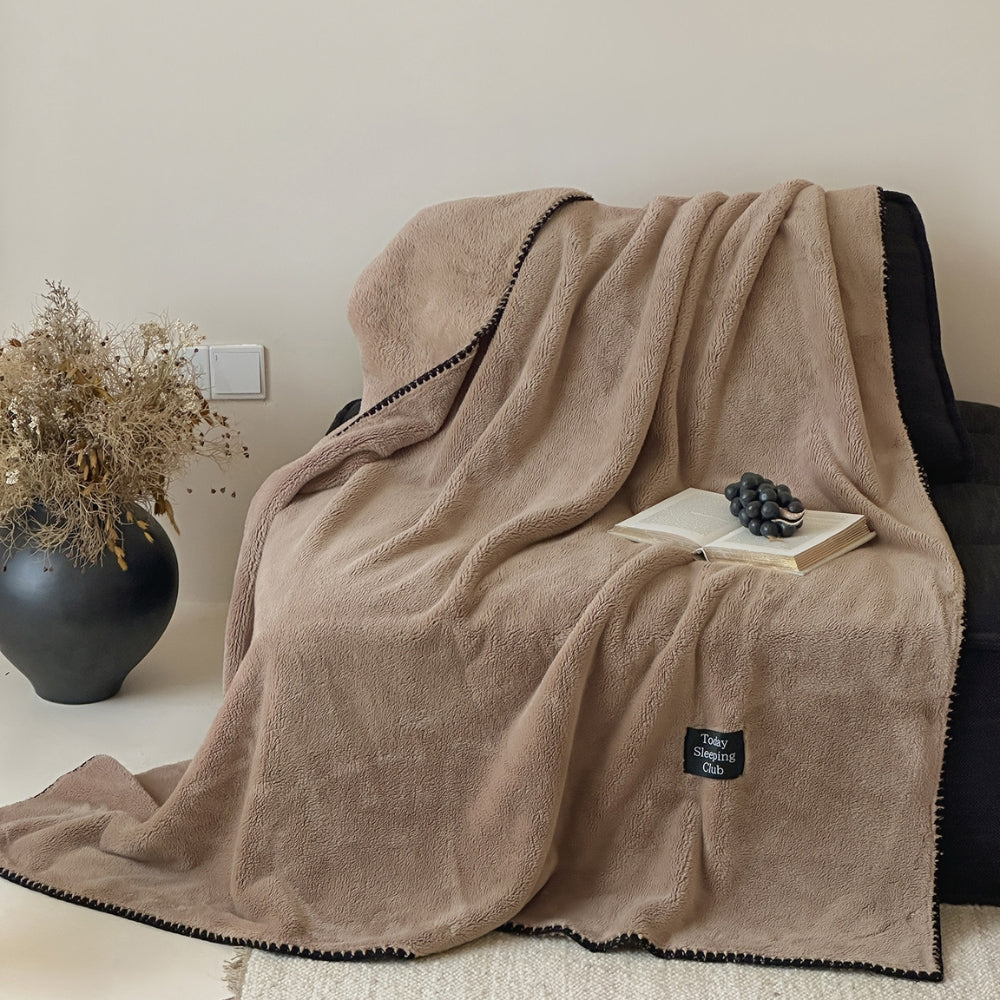 Plaid d'hiver bouclette Veluvia – Crème ivoire