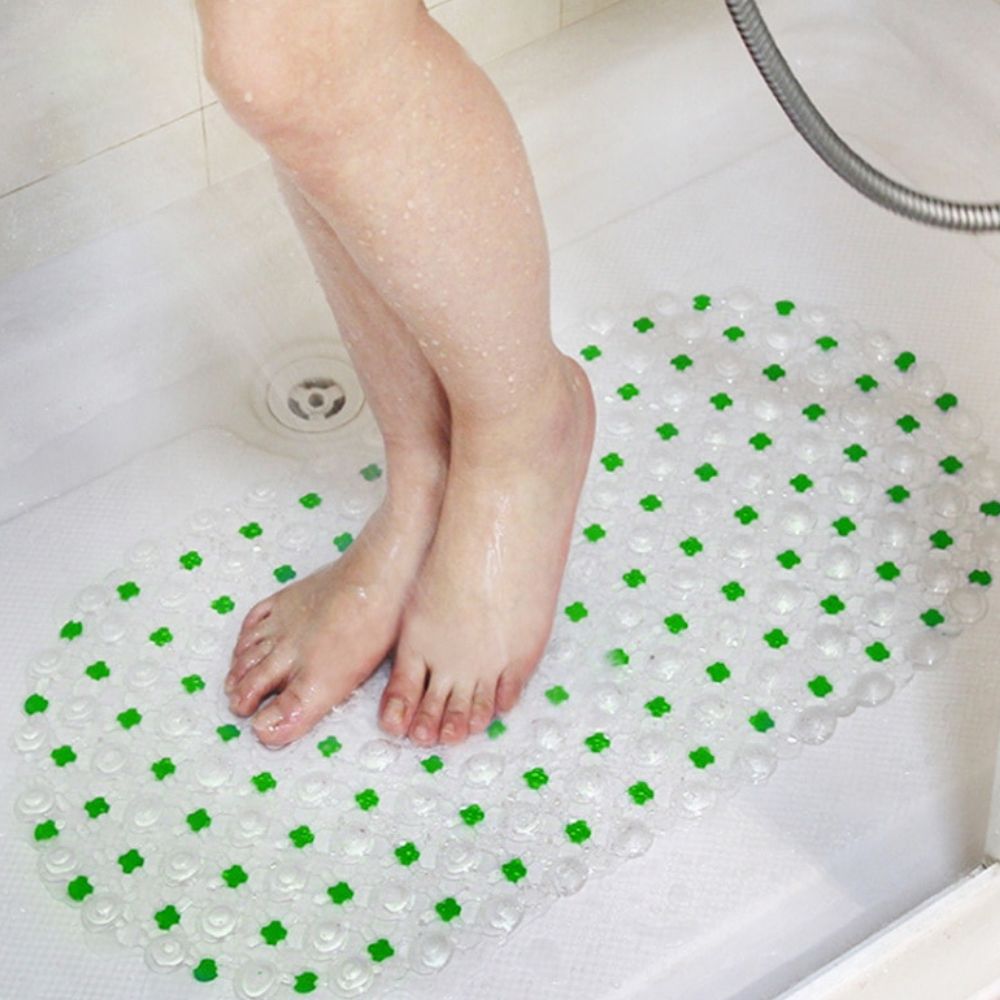 Tapis de douche antidérapant Velvra – Transparent Menthe