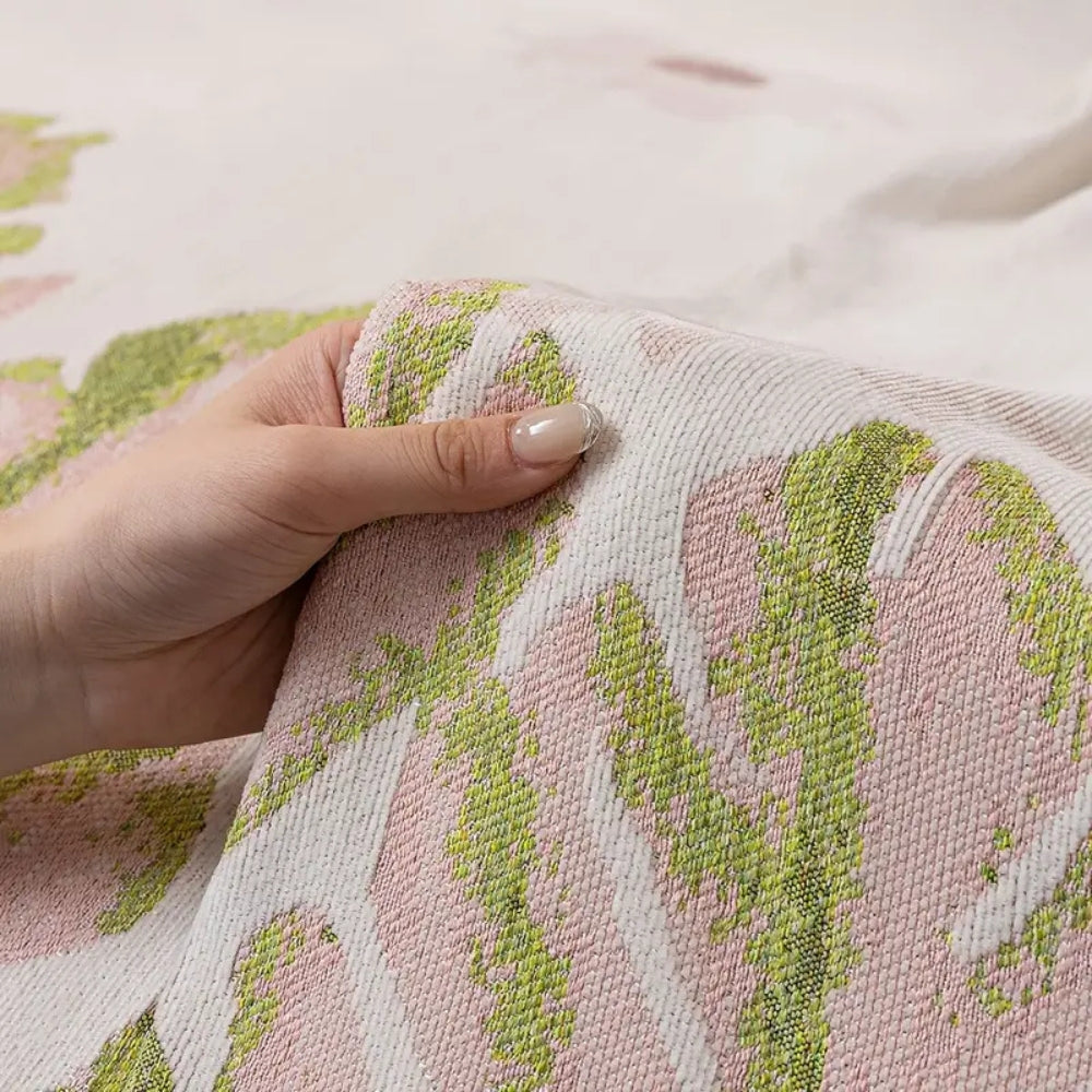 Housse de canapé en chenille motif feuilles Verdure