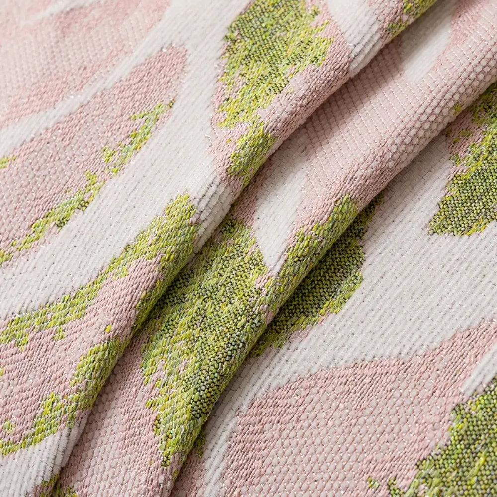 Housse de canapé en chenille motif feuilles Verdure