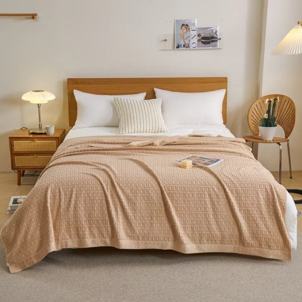 Couvre-lit d'été en coton nid d'abeille – Ocean Dream