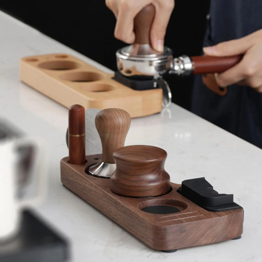 Station à tamper en noyer pour coin café – Pine Wood