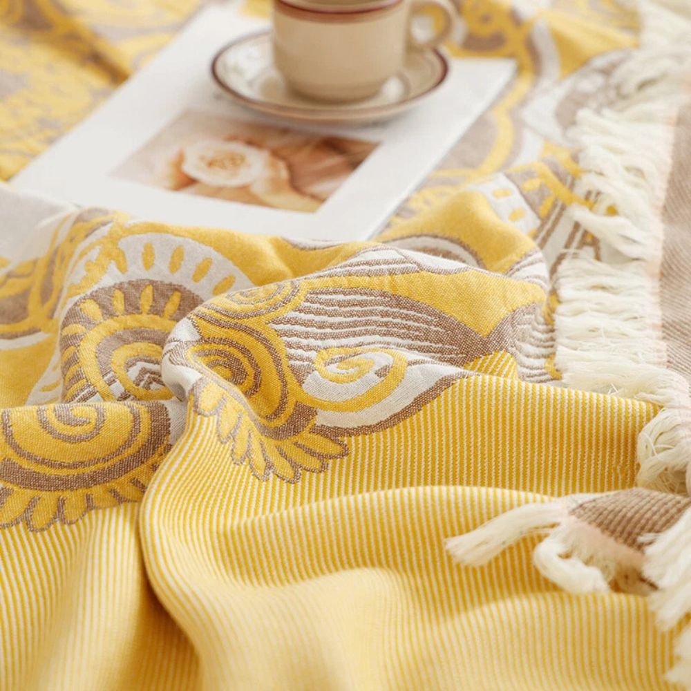 Plaid boho en coton mandala Wander