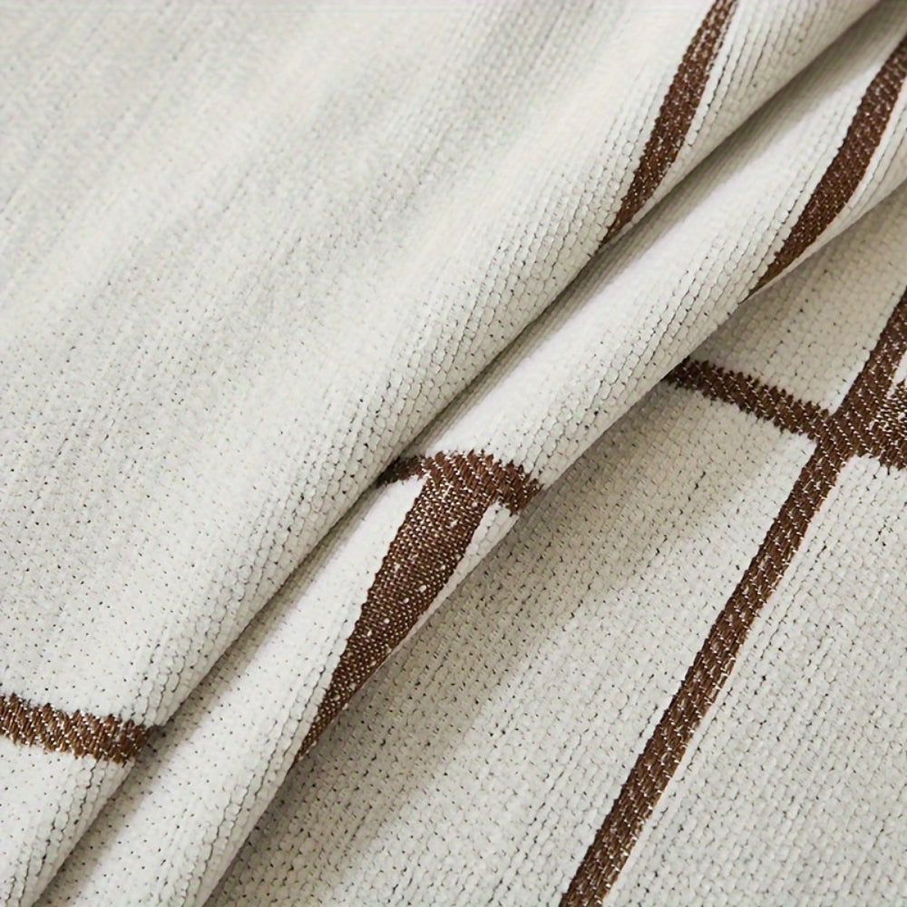 Housse de canapé boho rayures ondulées