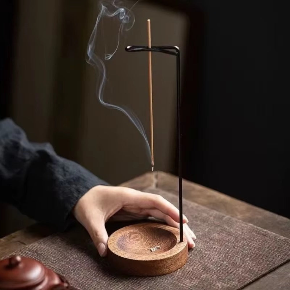 Brûle-encens en bois avec support métallique – Profondwood Shine