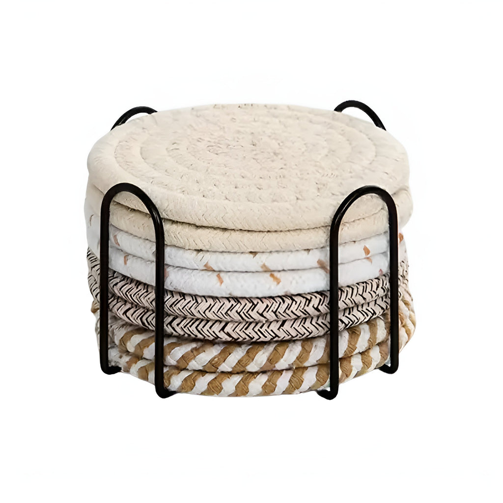 Set de sous-verres tressés | Lot de 8