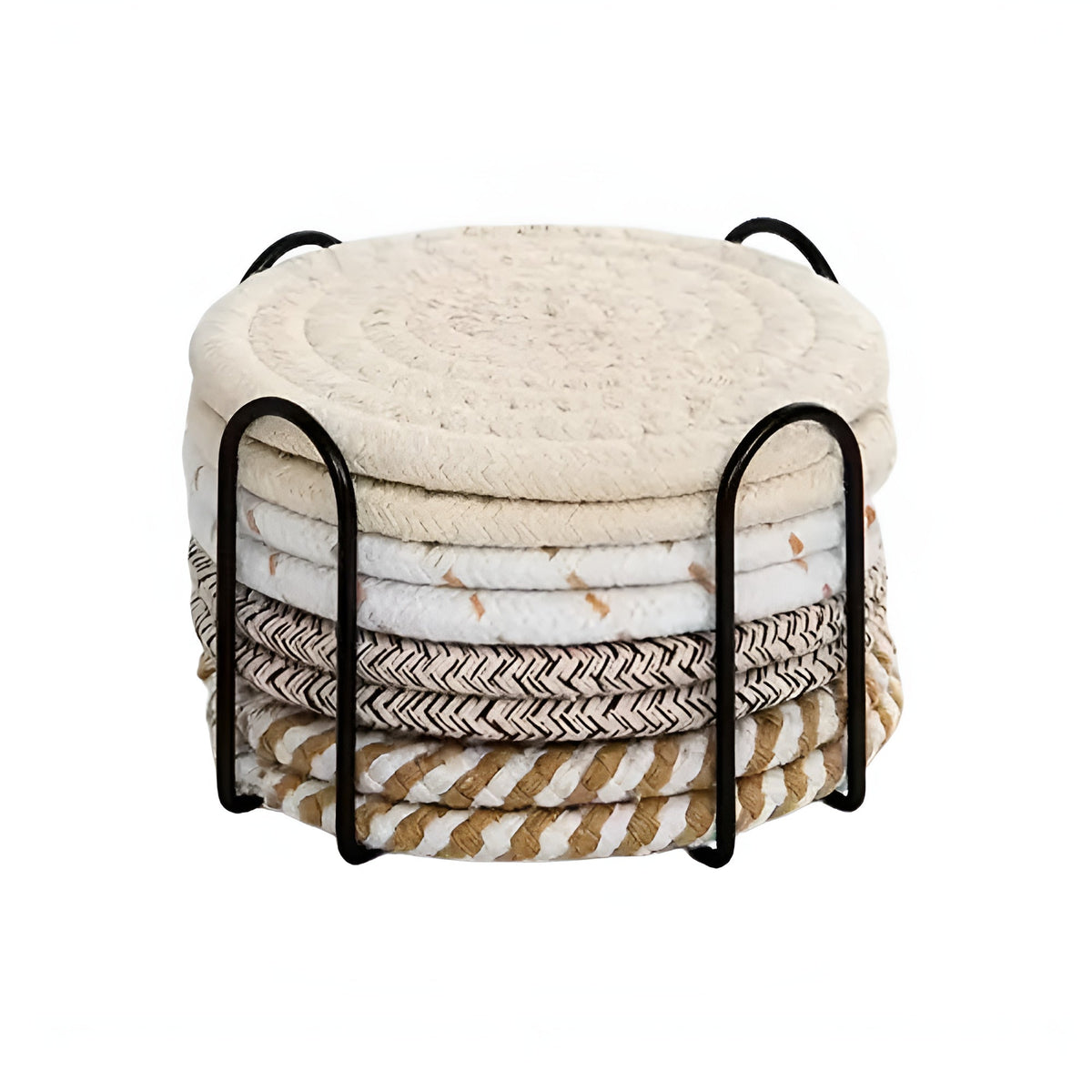 Set de sous-verres tressés | Lot de 8