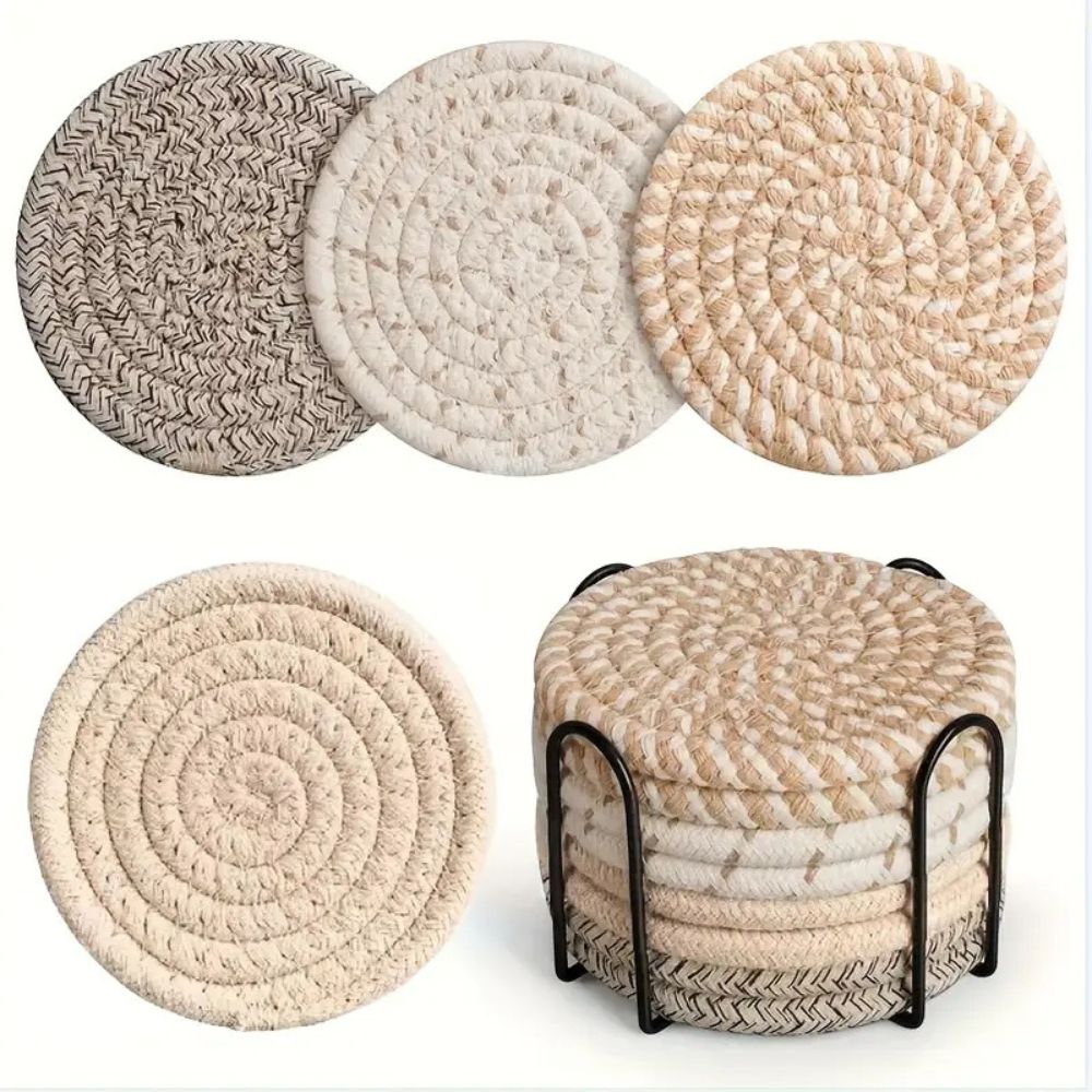 Set de sous-verres tressés | Lot de 8
