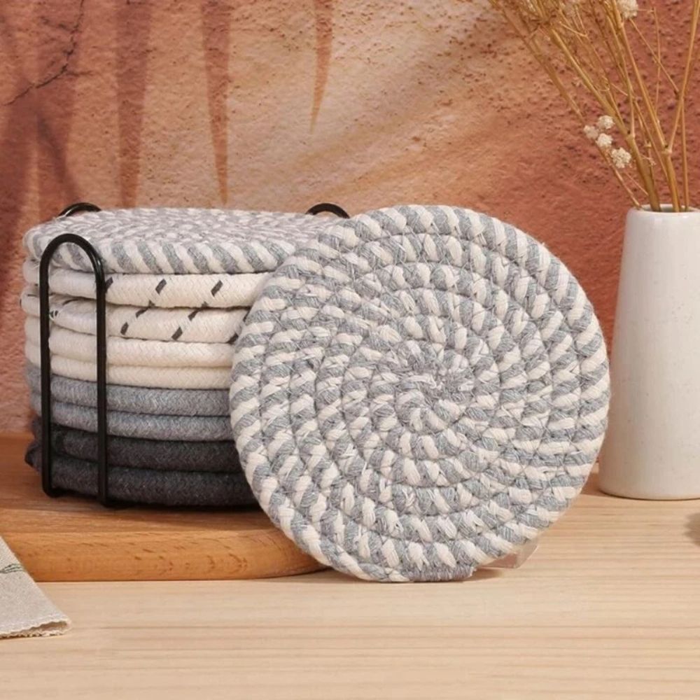 Set de sous-verres tressés | Lot de 8