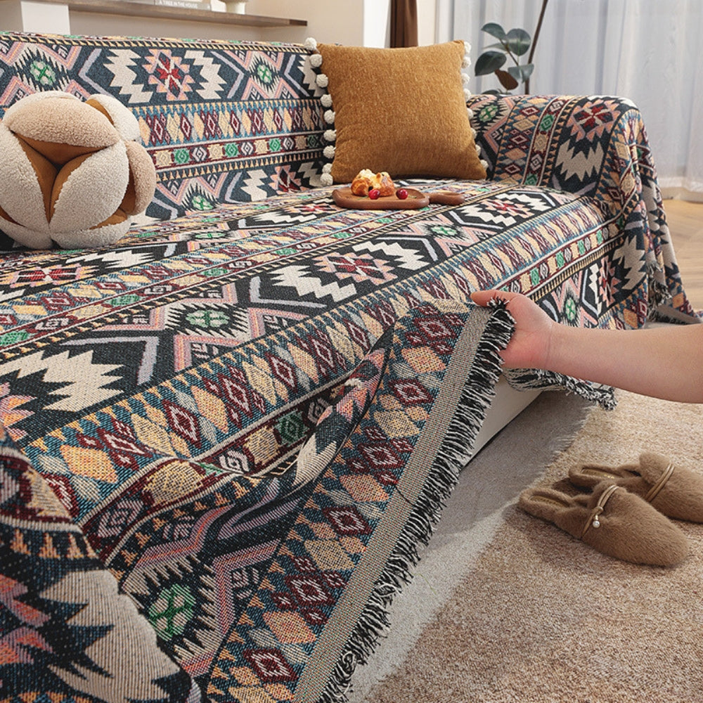 Housse de canapé en chenille boho Zarela
