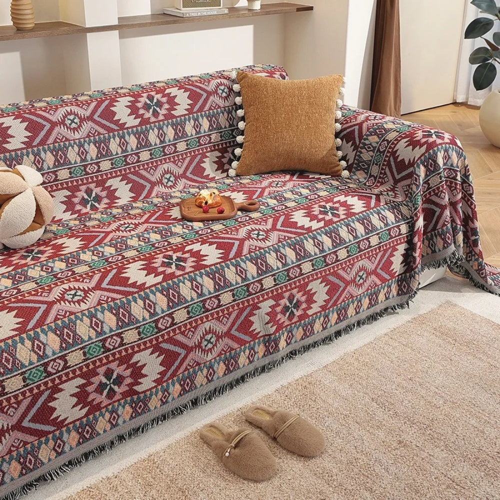 Housse de canapé en chenille boho Zarela