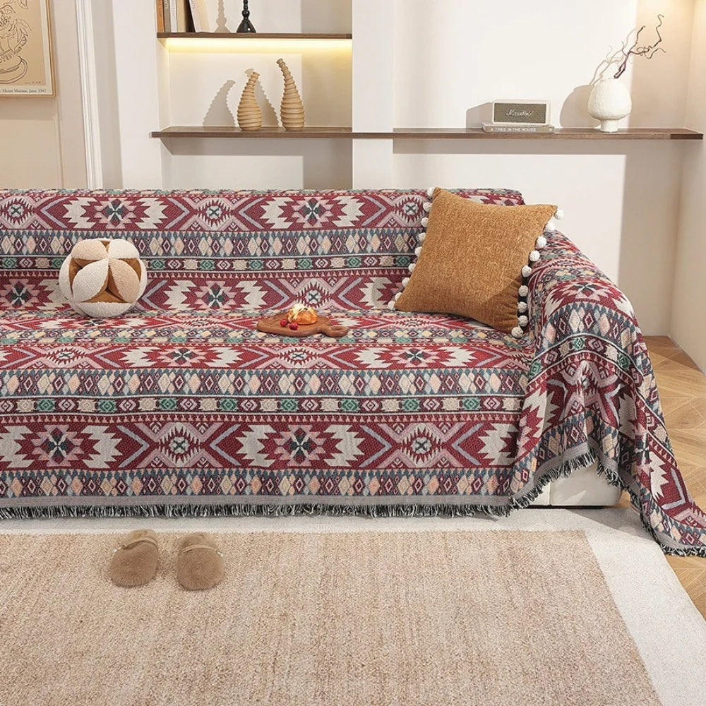 Housse de canapé en chenille boho Zarela