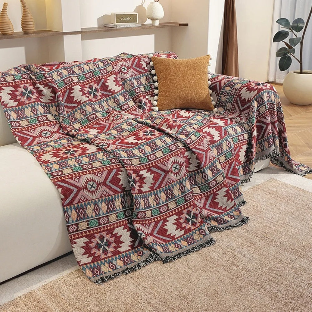 Housse de canapé en chenille boho Zarela
