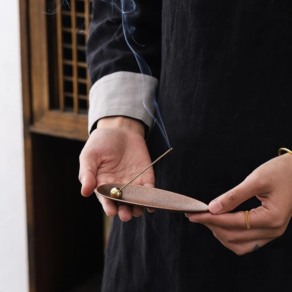 Porte-encens zen à perle mobile