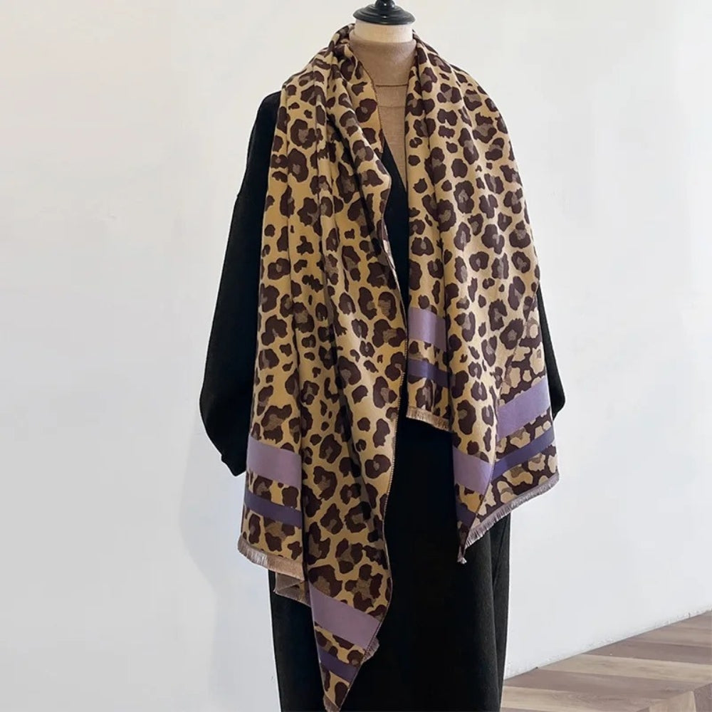 Écharpe-châle en laine mélangée Savanna