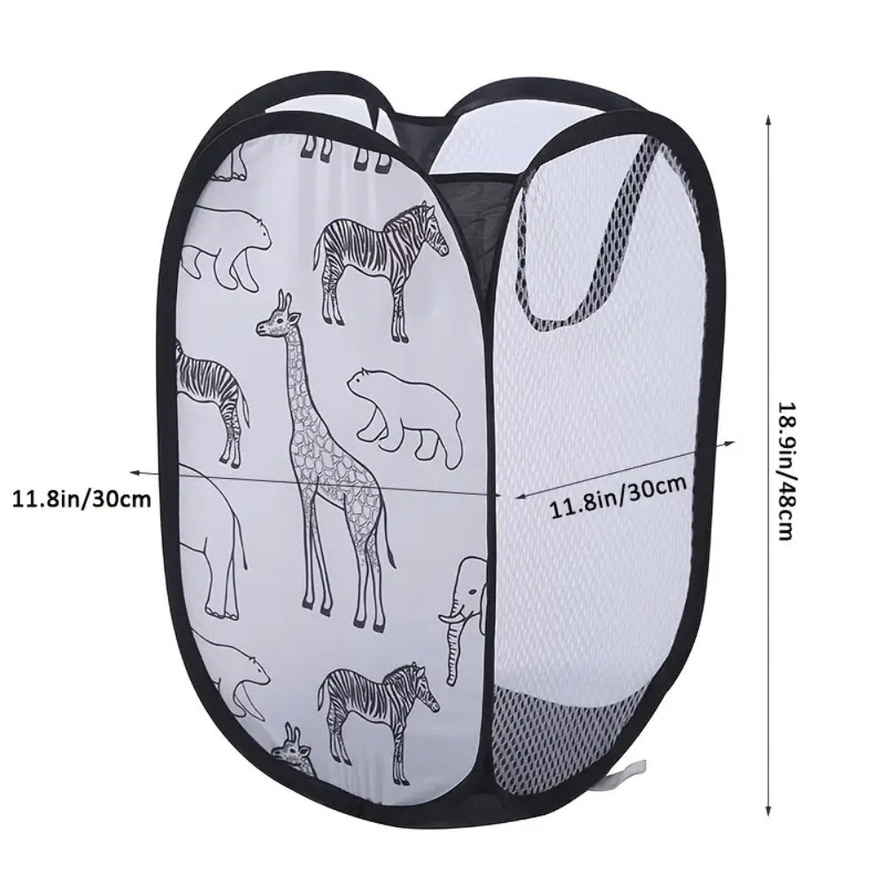 Panier à linge en filet Zoola motif animaux