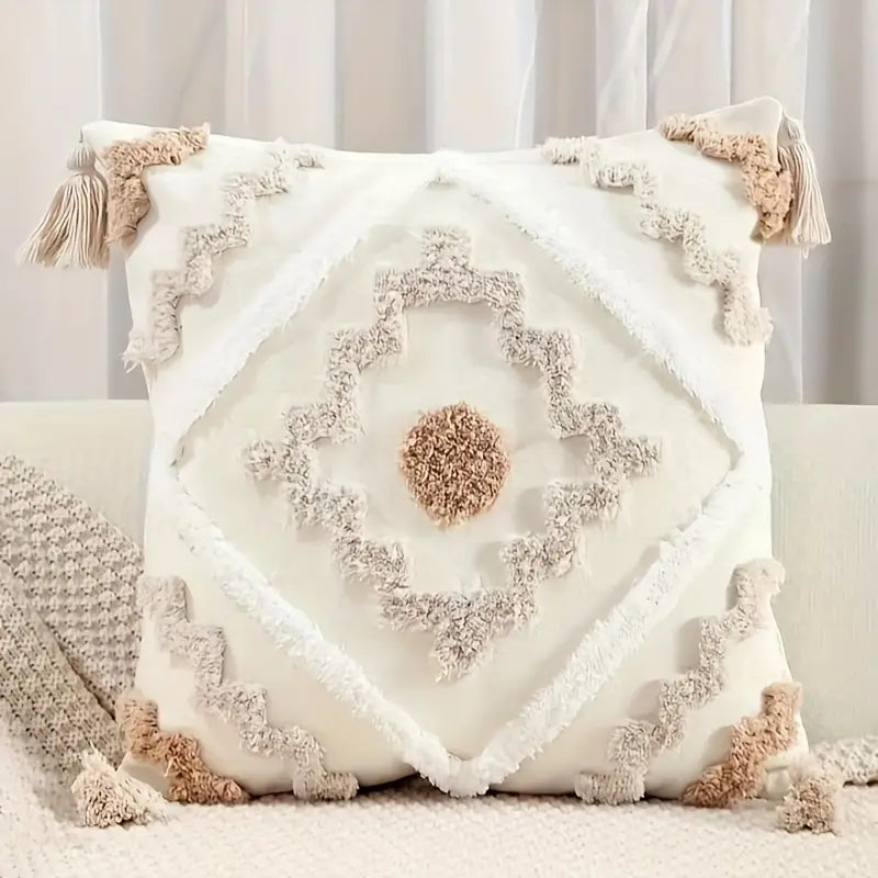 Housse de coussin touffetée Bohemian Bliss – 18"x18"