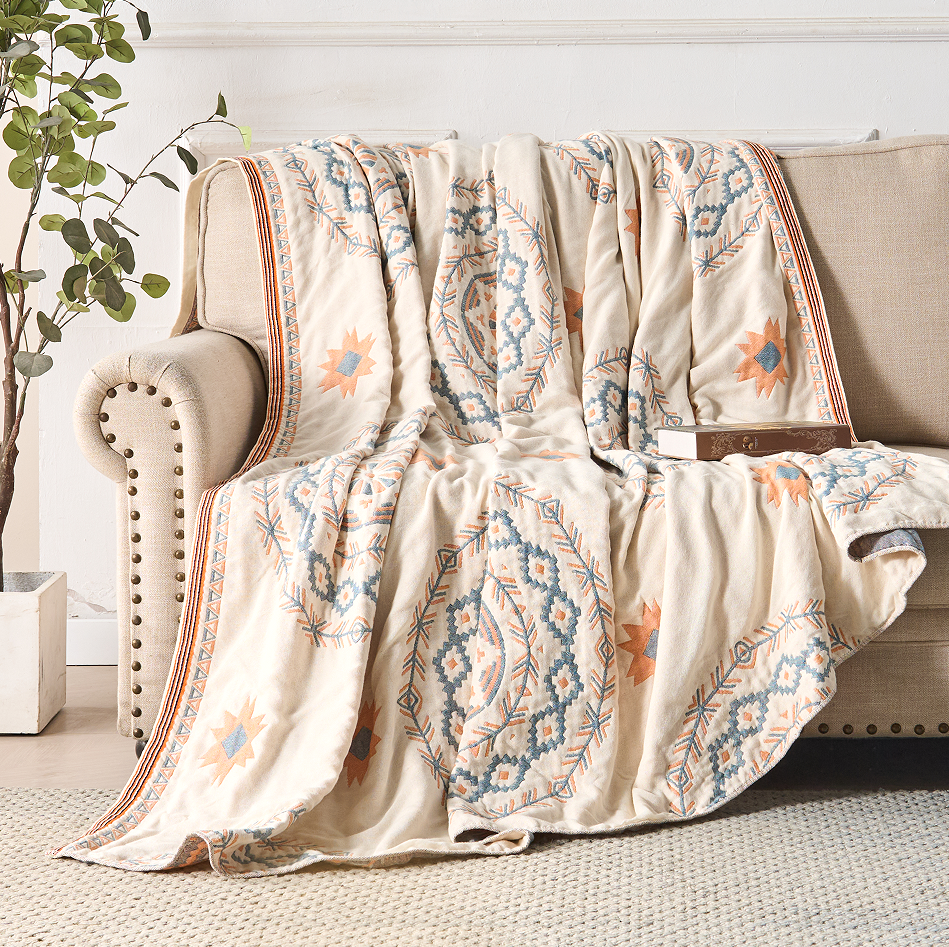 Serene Mandala | Plaid en coton