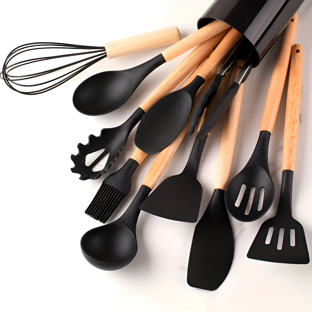 Set d'ustensiles de cuisine en silicone