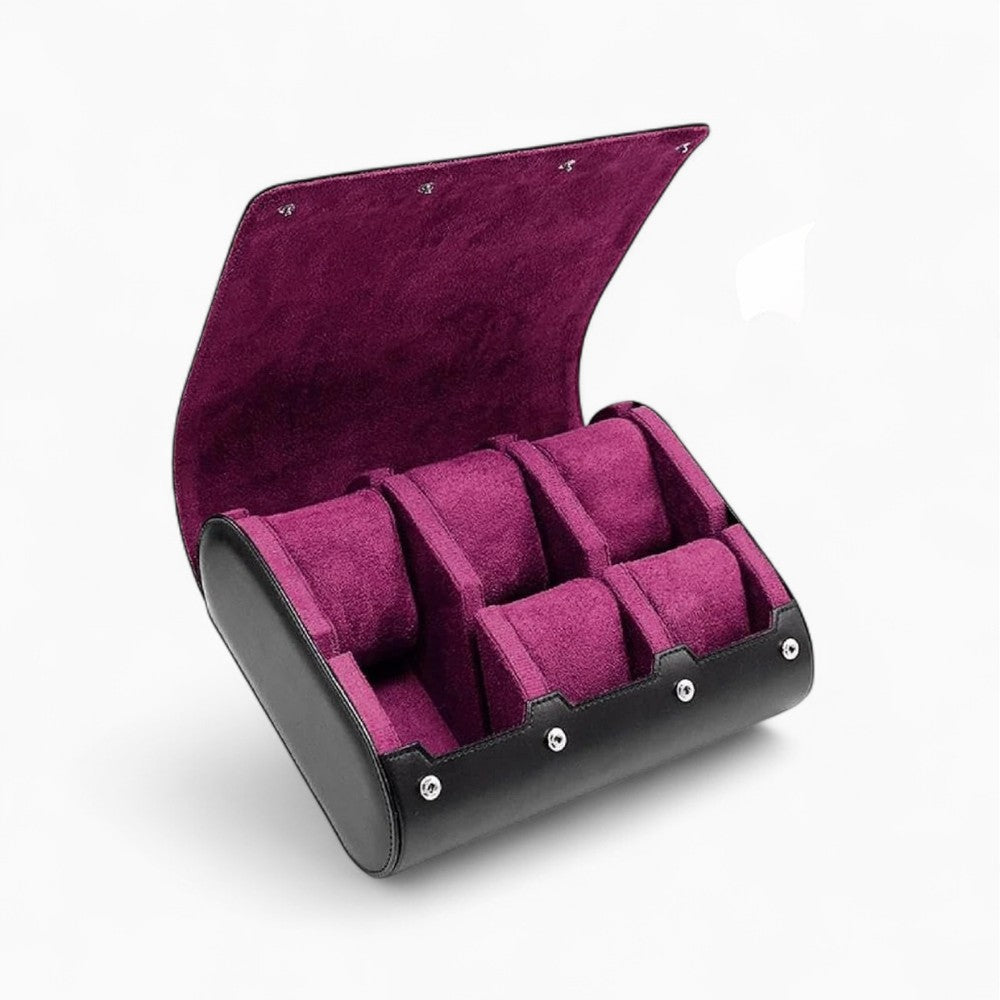 Boîte à Montres Portable En Cuir Intérieur Velours