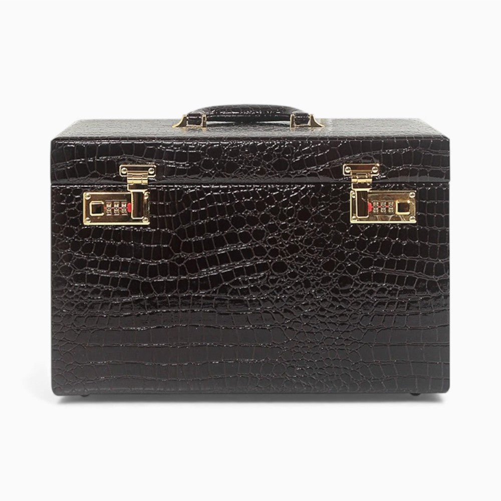 Boîte À Bijoux En Cuir Croco