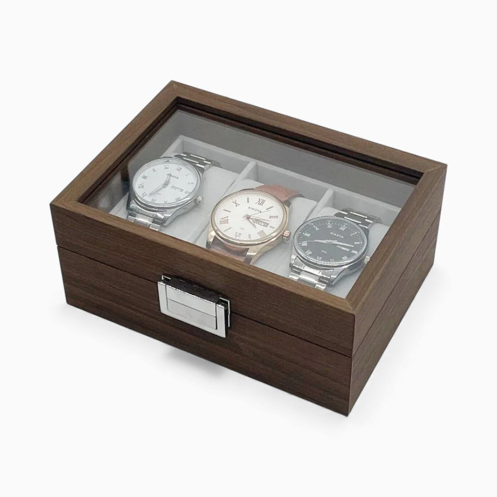 Boîte à Montres 3 Slots en Bois