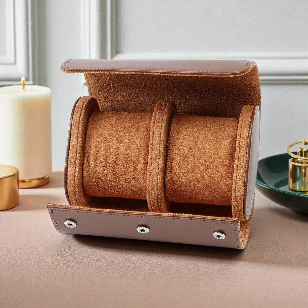 Boîte À Montre Portable En Cuir
