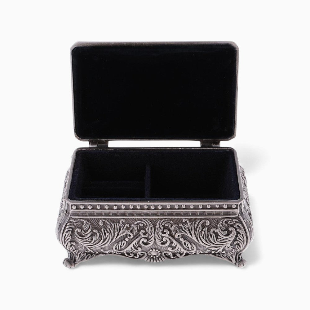 Boîte À Bijoux Gothique En Métal Sculpté
