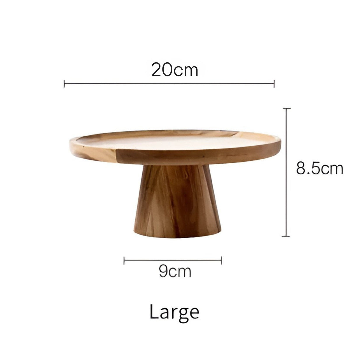 Présentoir à gâteau sur pied en bois
