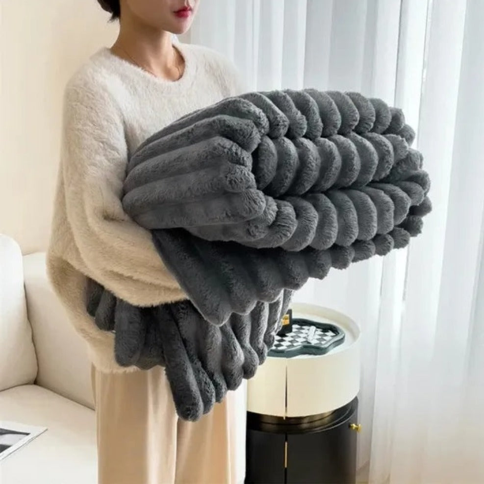 Plaid moelleux à rayures™️