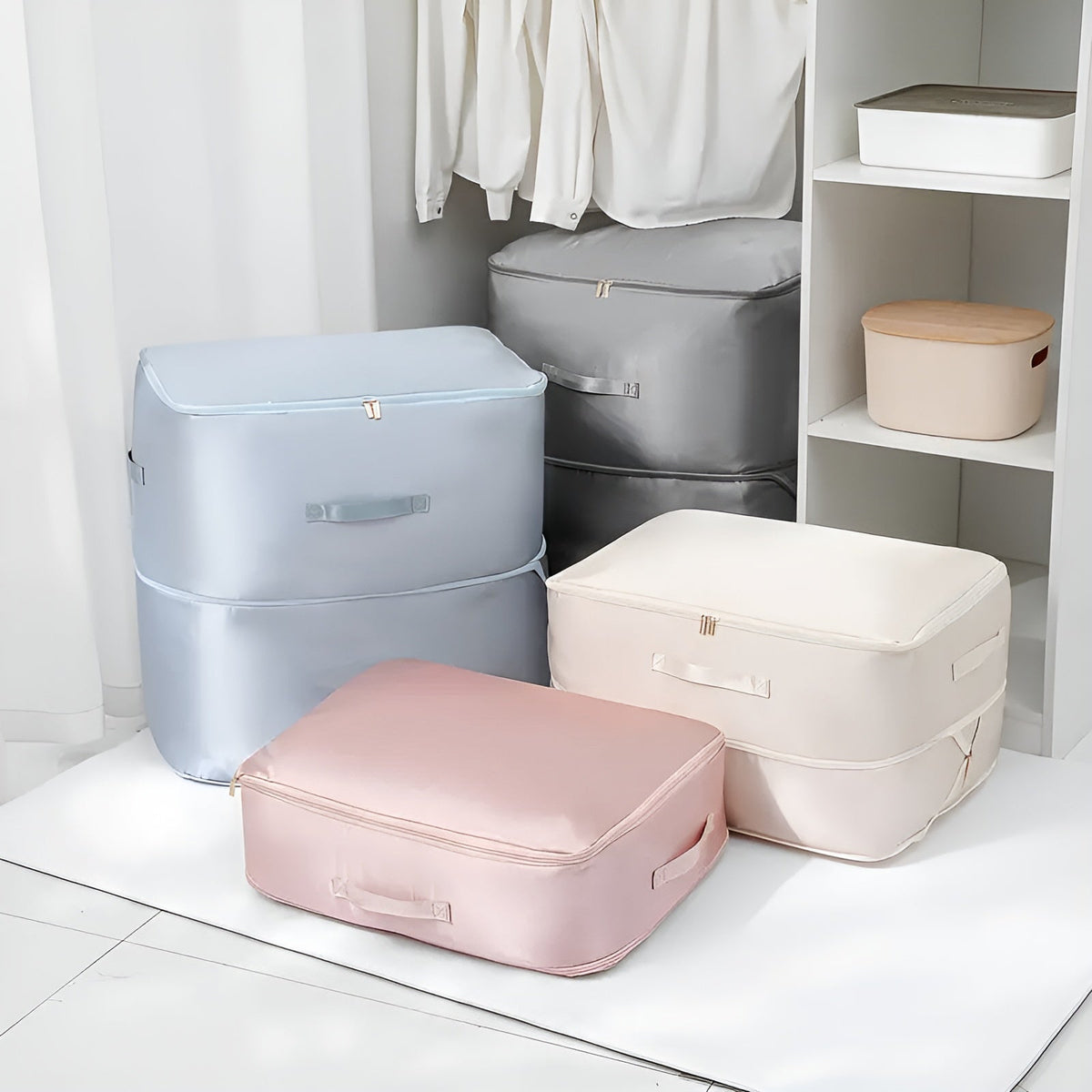 Housse de rangement sous vide – Beige