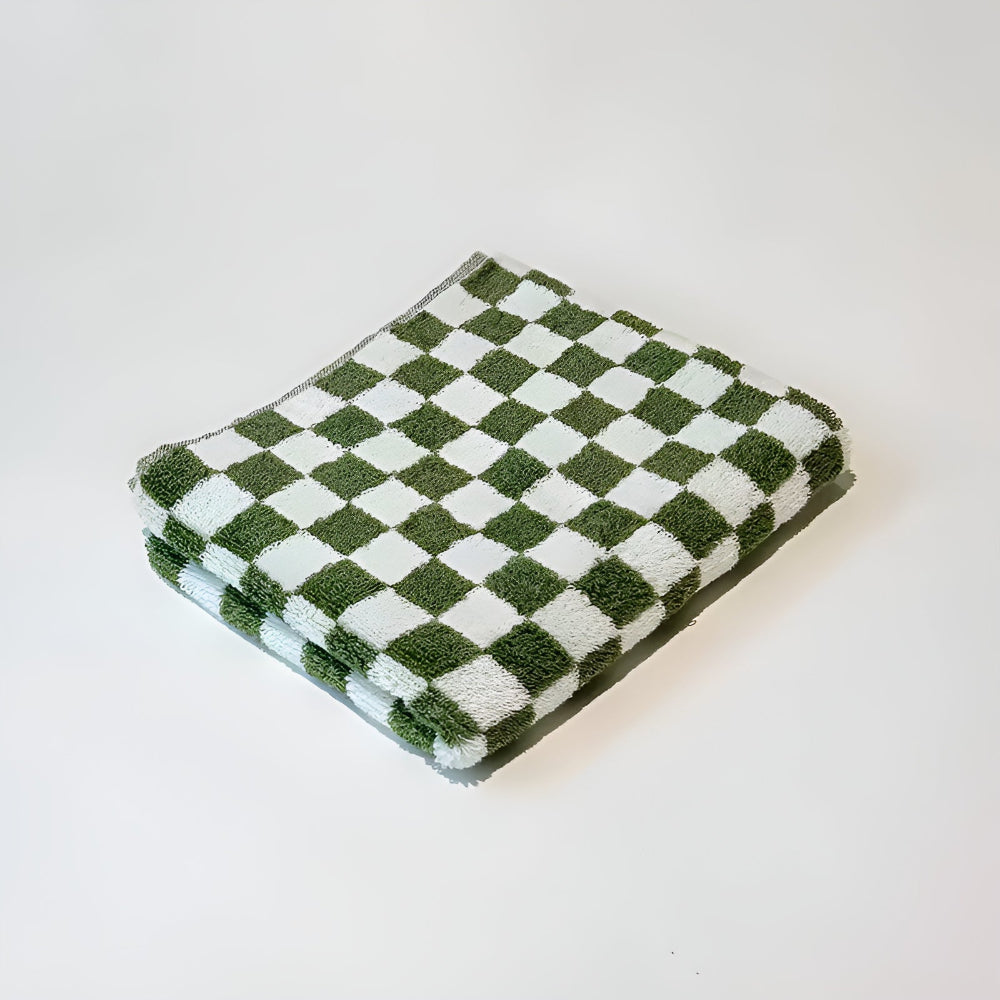Serviette en coton damier rétro