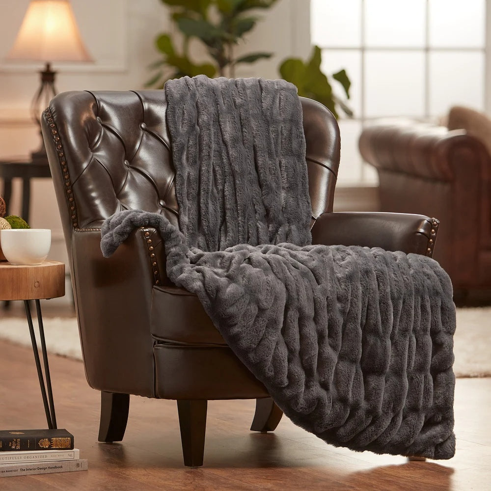 Plaid Chic Casa en fausse fourrure