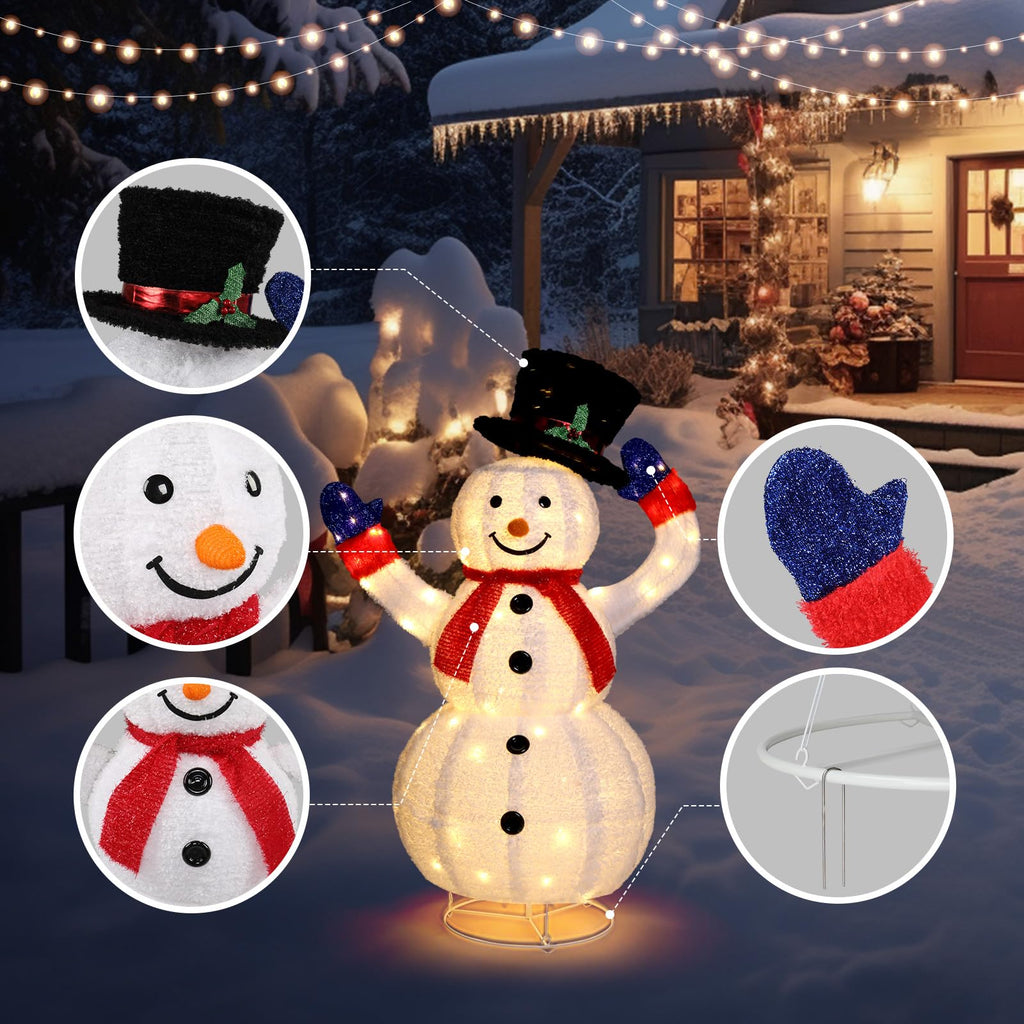 Bonhomme de neige lumineux LED