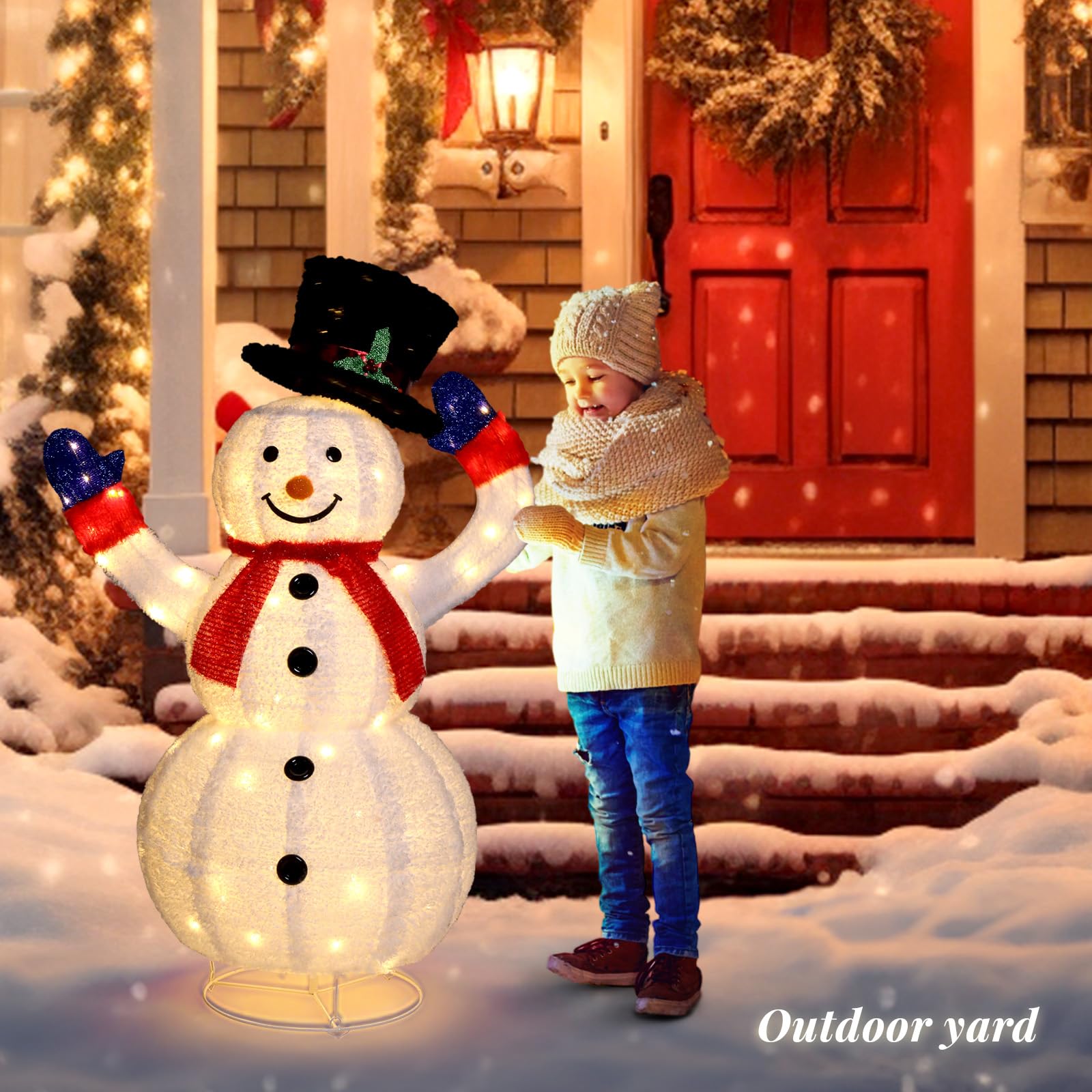 Bonhomme de neige lumineux LED