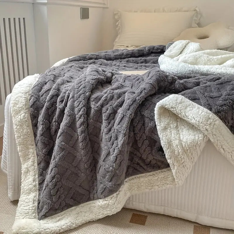 Plaid sherpa douillet