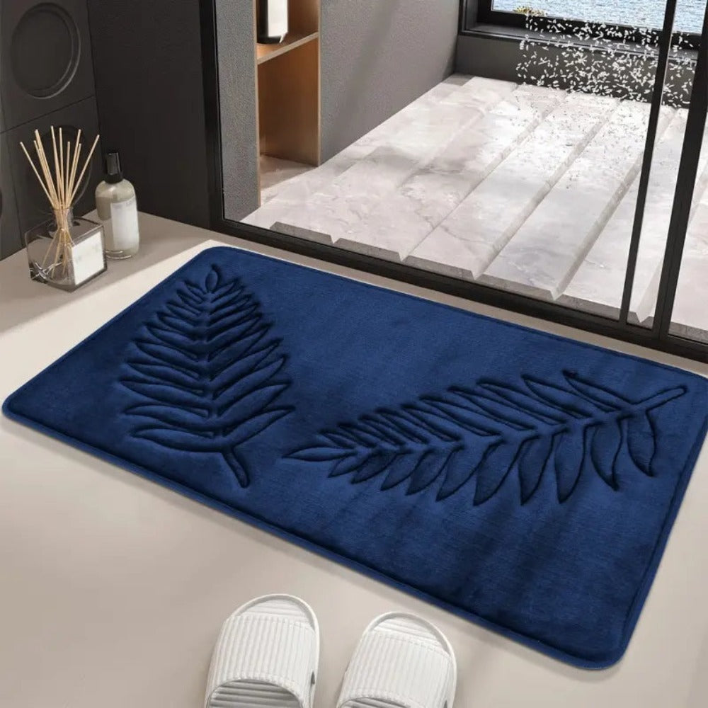 Lot de 2 tapis de bain feuillage