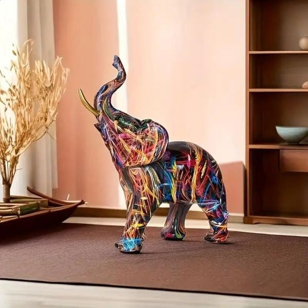 Figurine éléphant graffiti artistique
