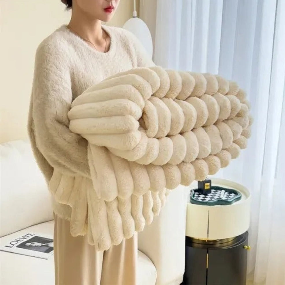 Plaid moelleux à rayures™️