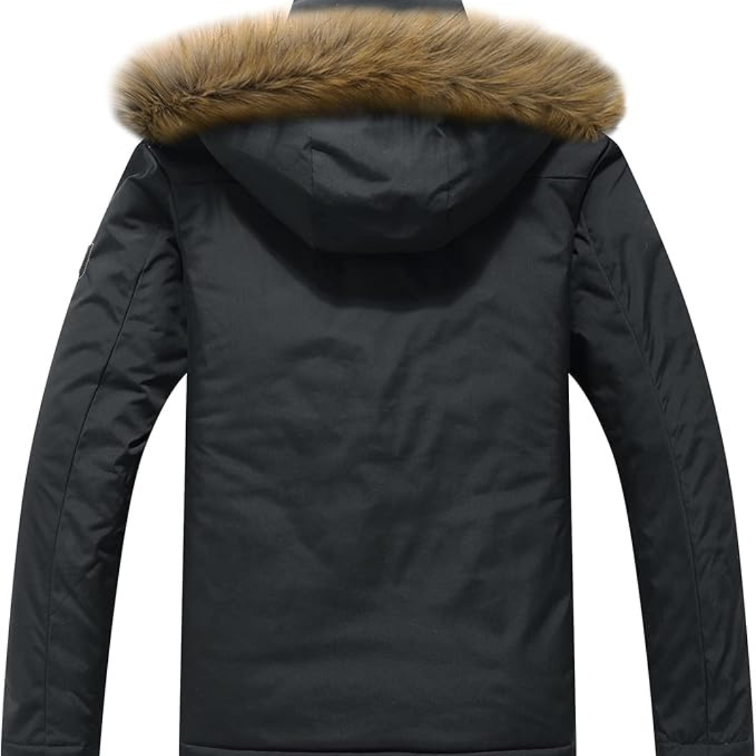 Veste d'hiver chaude a capuche pour homme