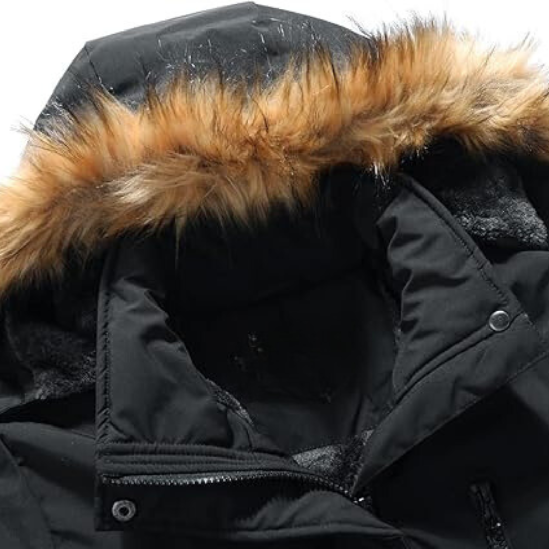 Veste d'hiver chaude a capuche pour homme