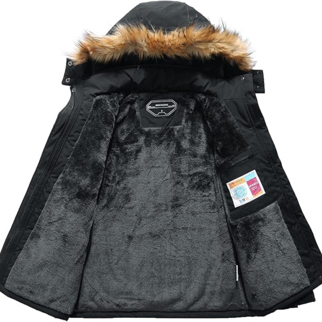Veste d'hiver chaude a capuche pour homme
