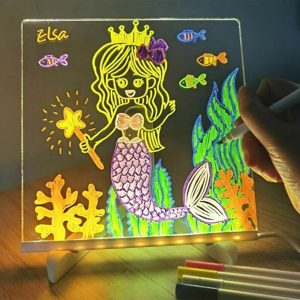 Tableau d'ecriture lumineux en acrylique