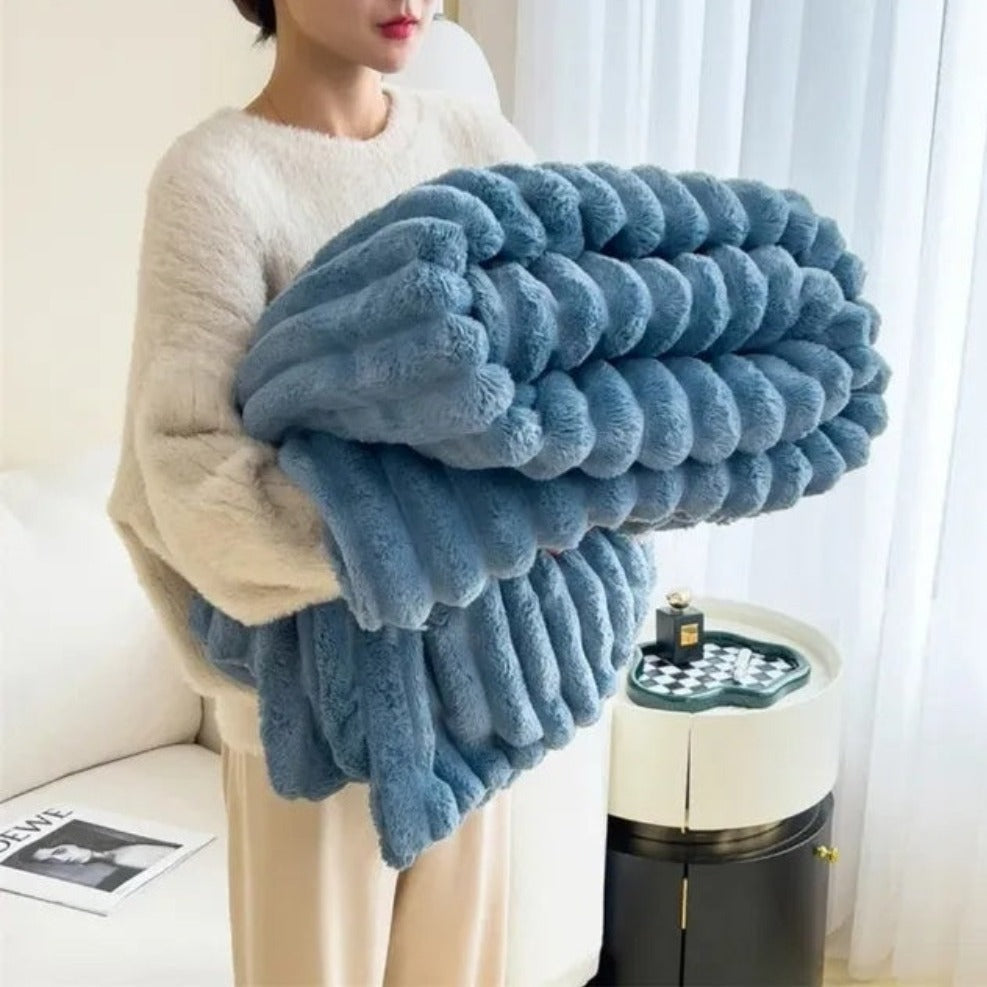 Plaid moelleux à rayures™️