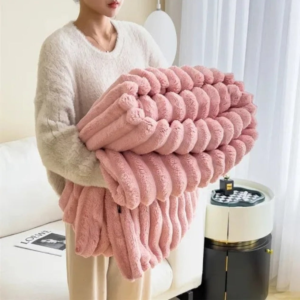 Plaid moelleux à rayures™️