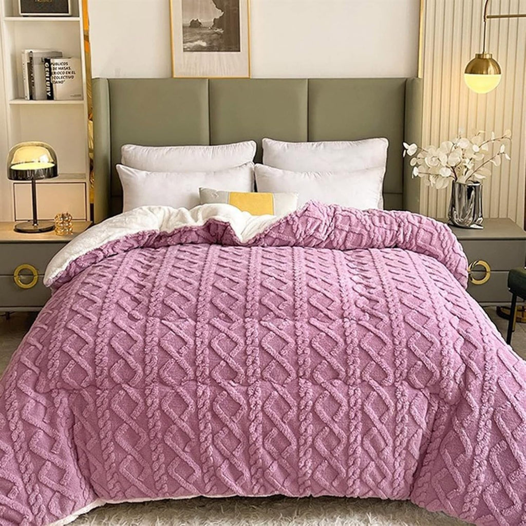 Plaid sherpa épais et douillet